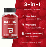 NutraChamps Vitamin B12 Gummies displayed with fresh berries