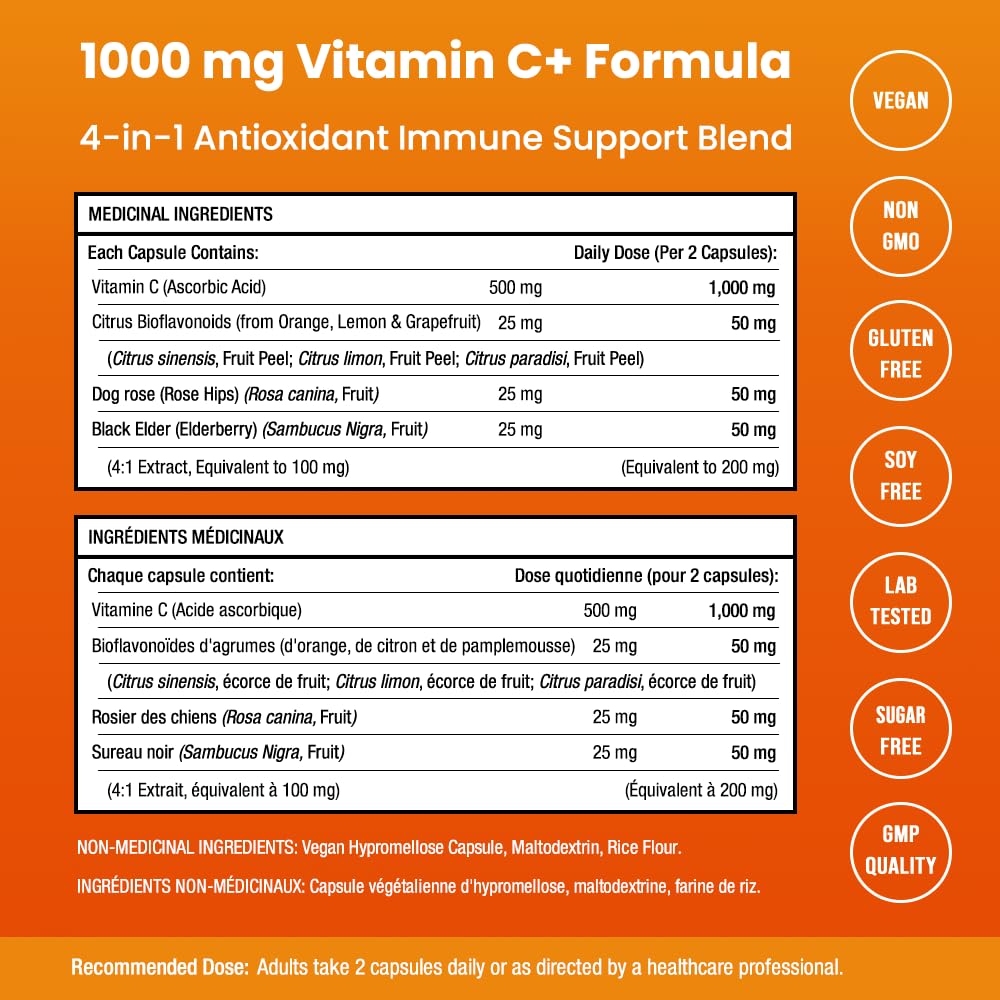 NutraChamps Vitamin C capsules side view showing capsule details
