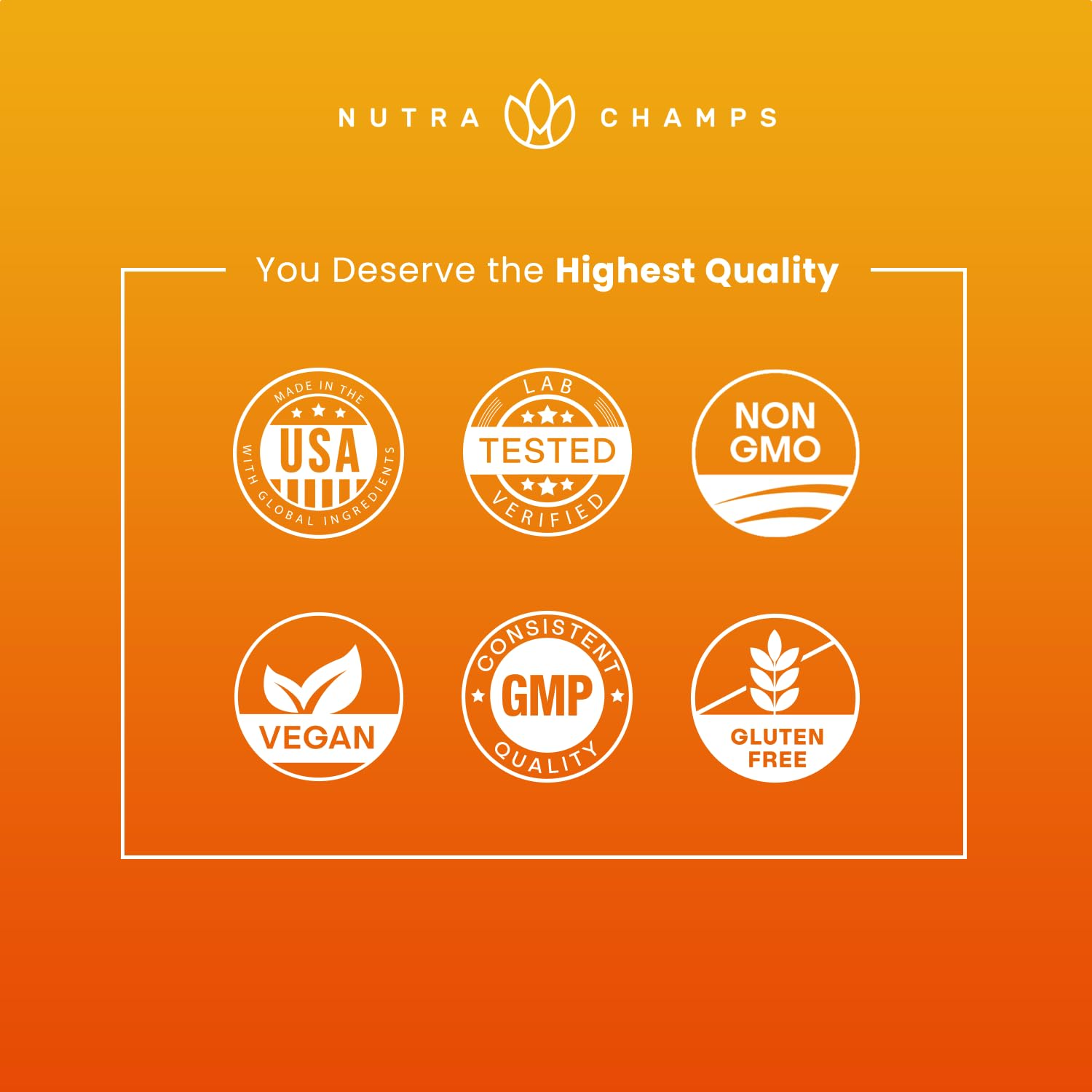 NutraChamps Vitamin C capsules with dosage information