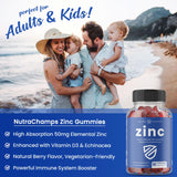 NutraChamps Zinc Gummies side view of jar