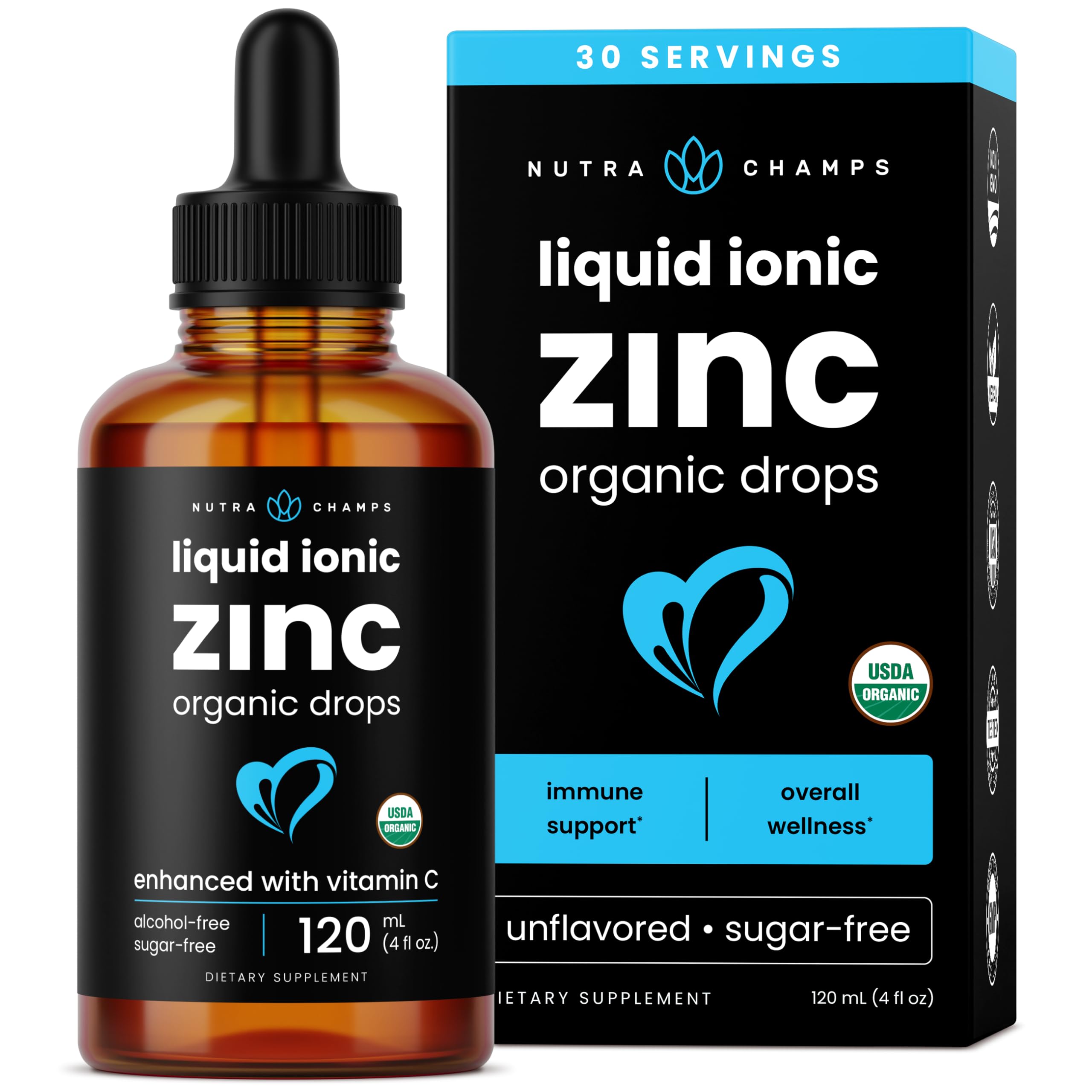 NutraChamps Zinc Liquid Drops 113g front view