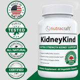Nutracraft KidneyKind ingredients list on packaging