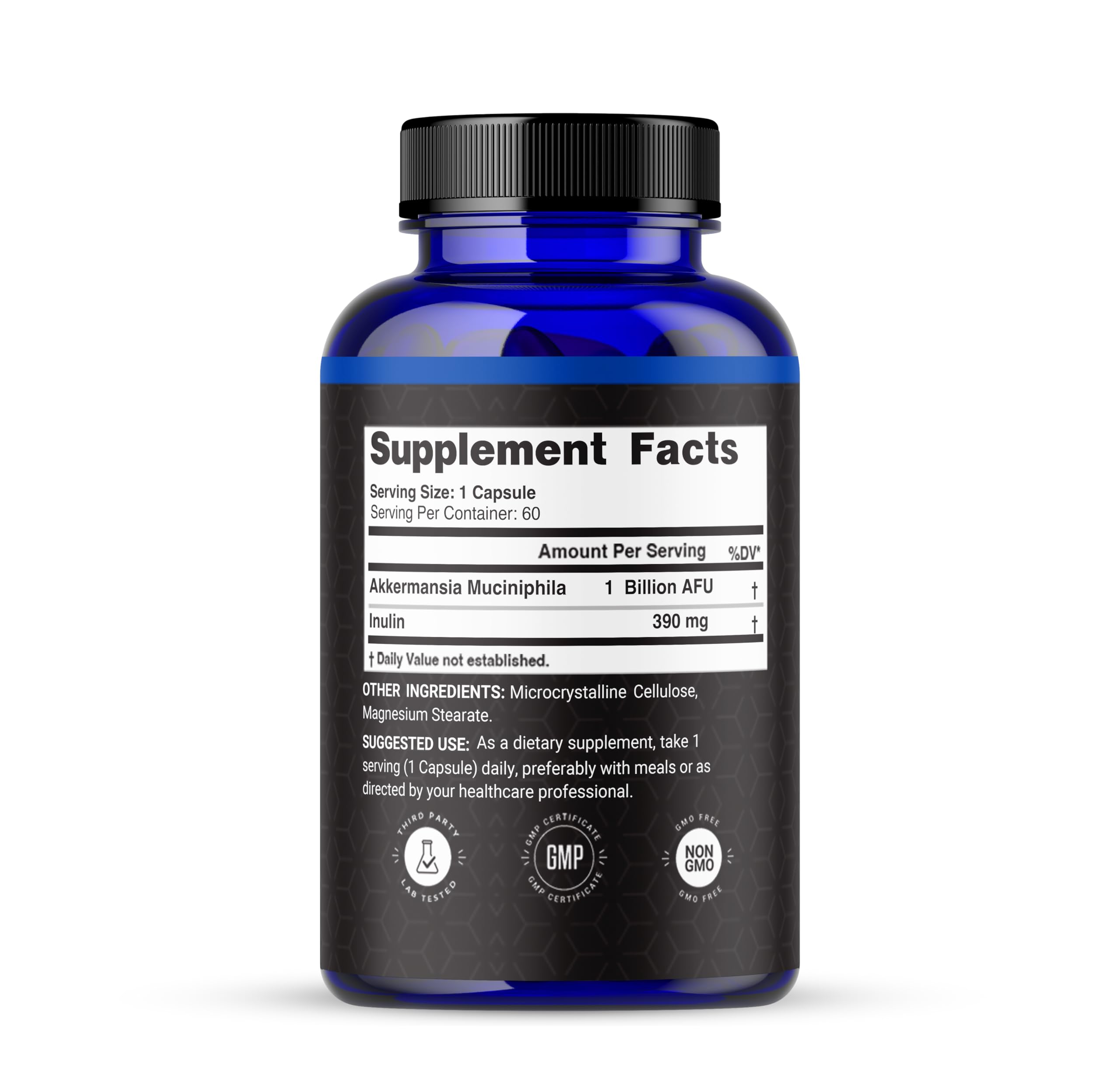 Nutragenis Advanced Akkermansia Probiotic on a wooden table