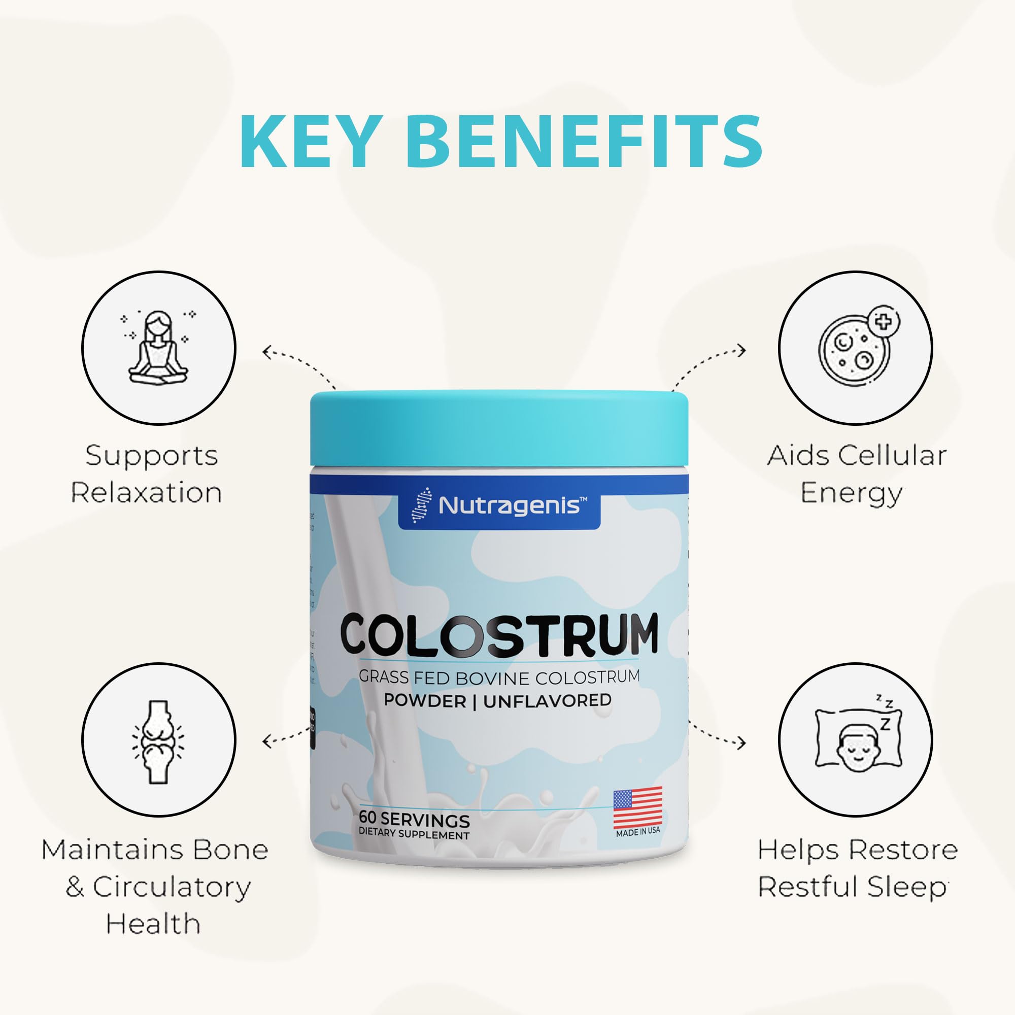 Nutragenis Colostrum Powder 91g in a smoothie