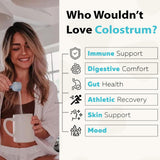 Nutragenis Colostrum Powder 91g scoop with powder