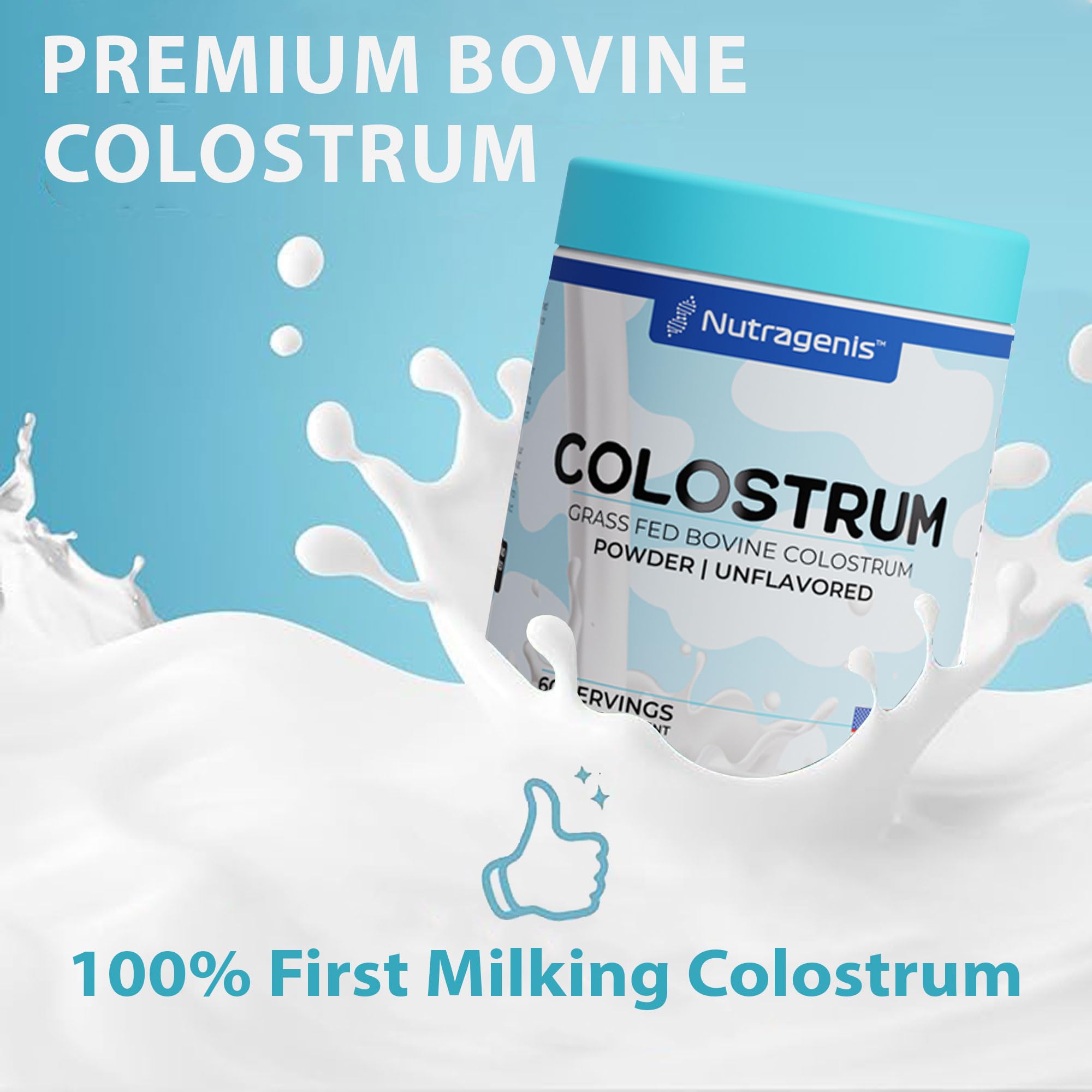 Nutragenis Colostrum Powder 91g with fresh fruits