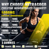 NUTRAGOGO Creatine Monohydrate Gummies bottle side view