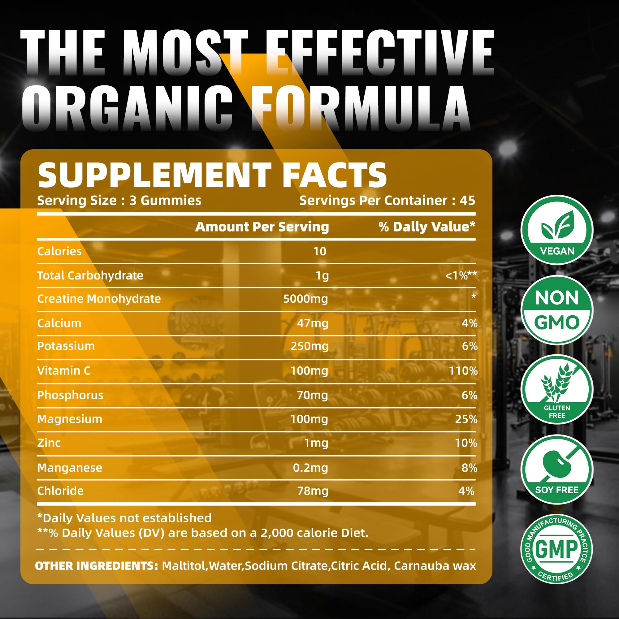 NUTRAGOGO Creatine Monohydrate Gummies bottle with label
