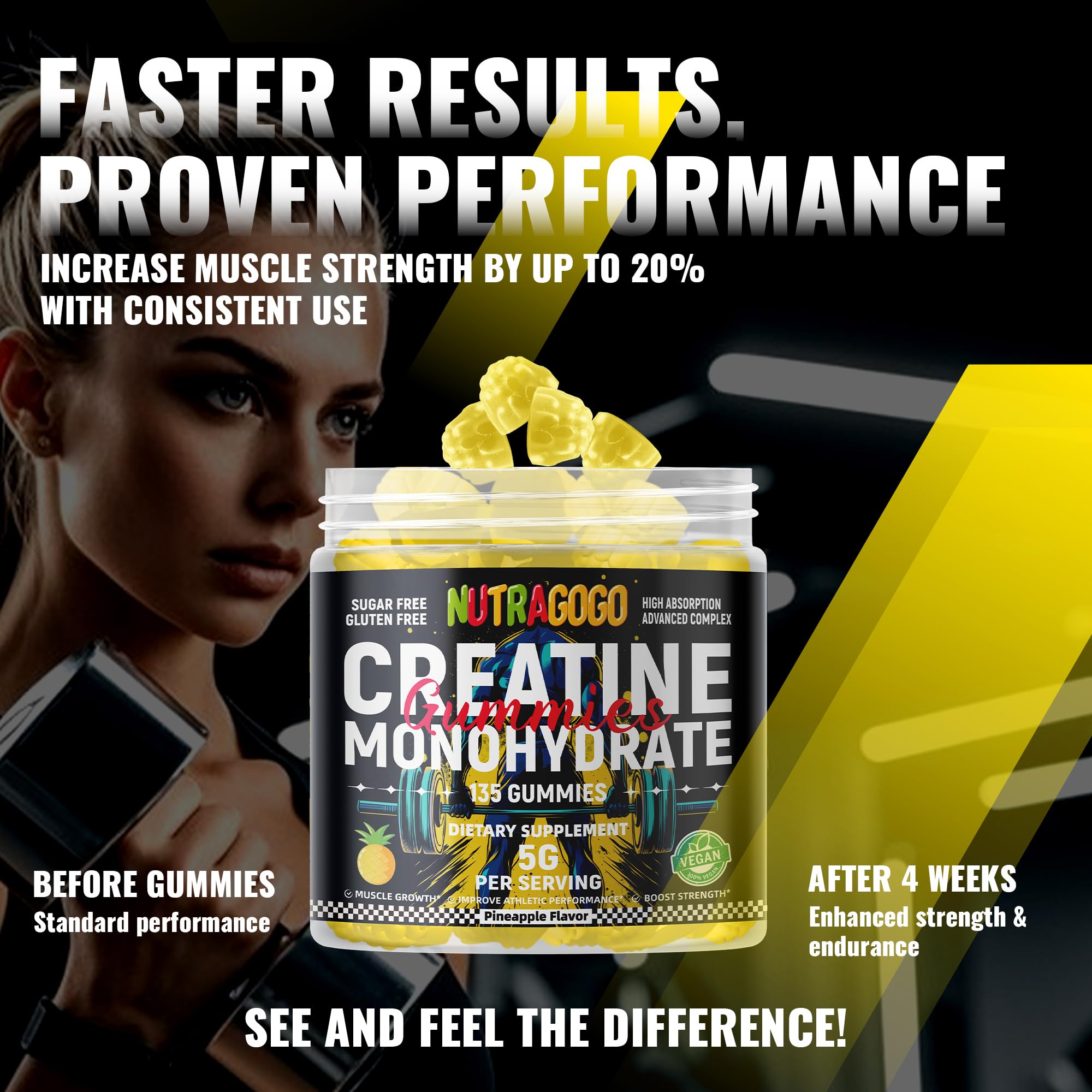 NUTRAGOGO Creatine Monohydrate Gummies lifestyle scene