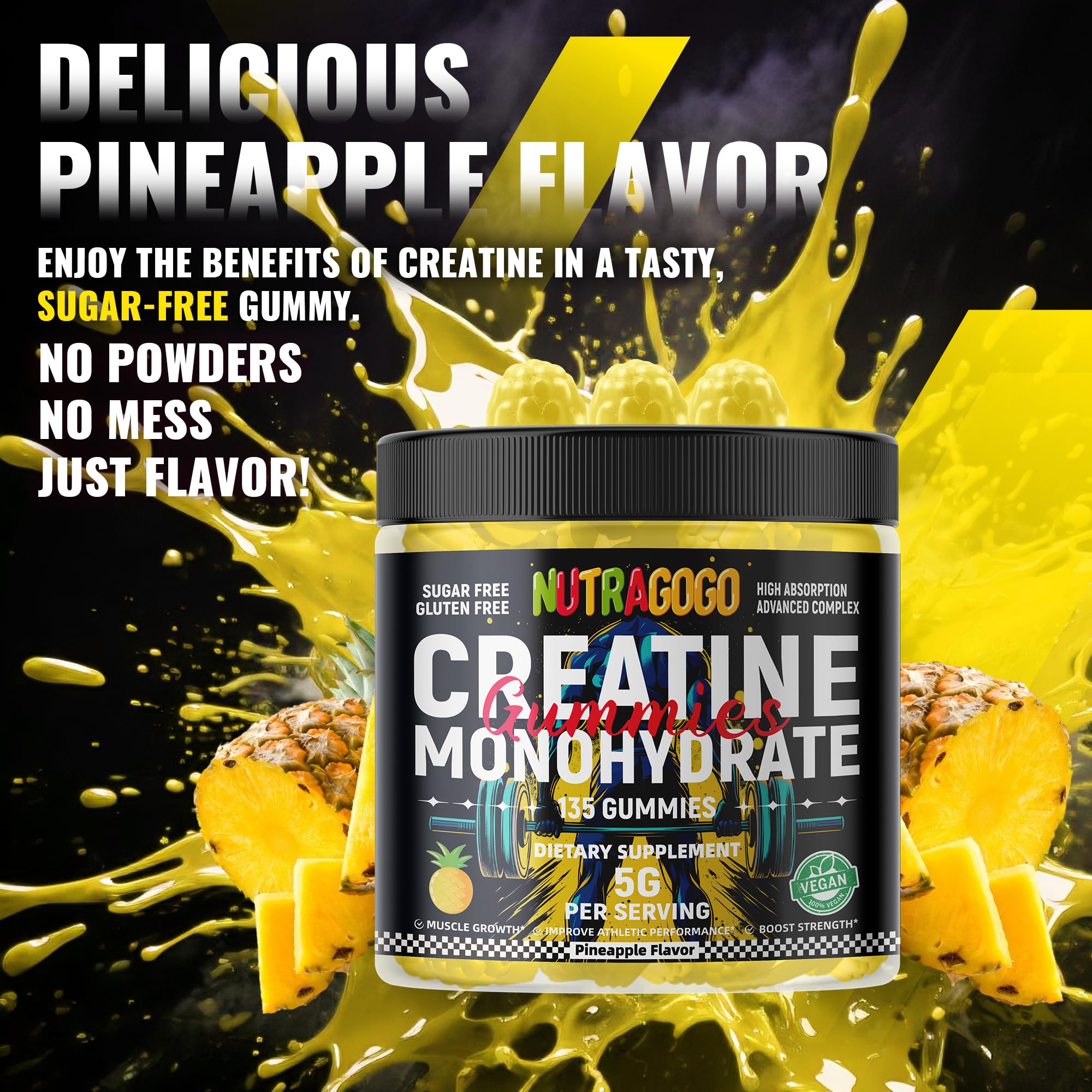 NUTRAGOGO Creatine Monohydrate Gummies nutritional information