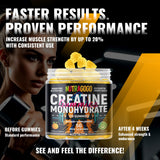 NUTRAGOGO Creatine Monohydrate Gummies with measuring scoop