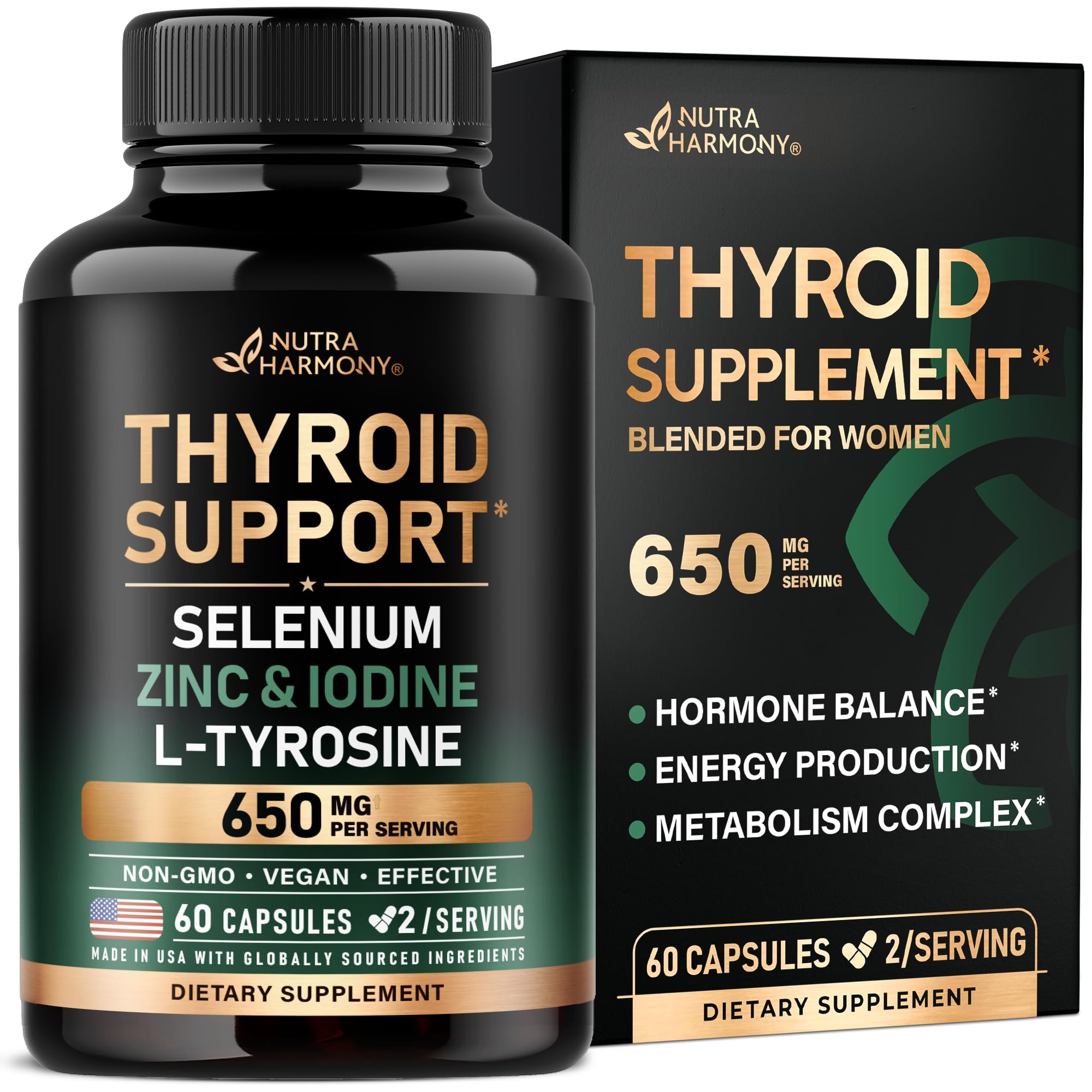 NUTRAHARMONY 20-in-1 Thyroid Complex Capsules front view