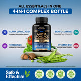 NUTRAHARMONY Alpha Lipoic Acid 600mg supplement bottle with measuring spoon