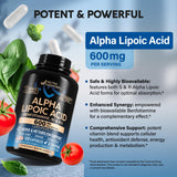 NUTRAHARMONY Alpha Lipoic Acid 600mg supplement capsules close-up