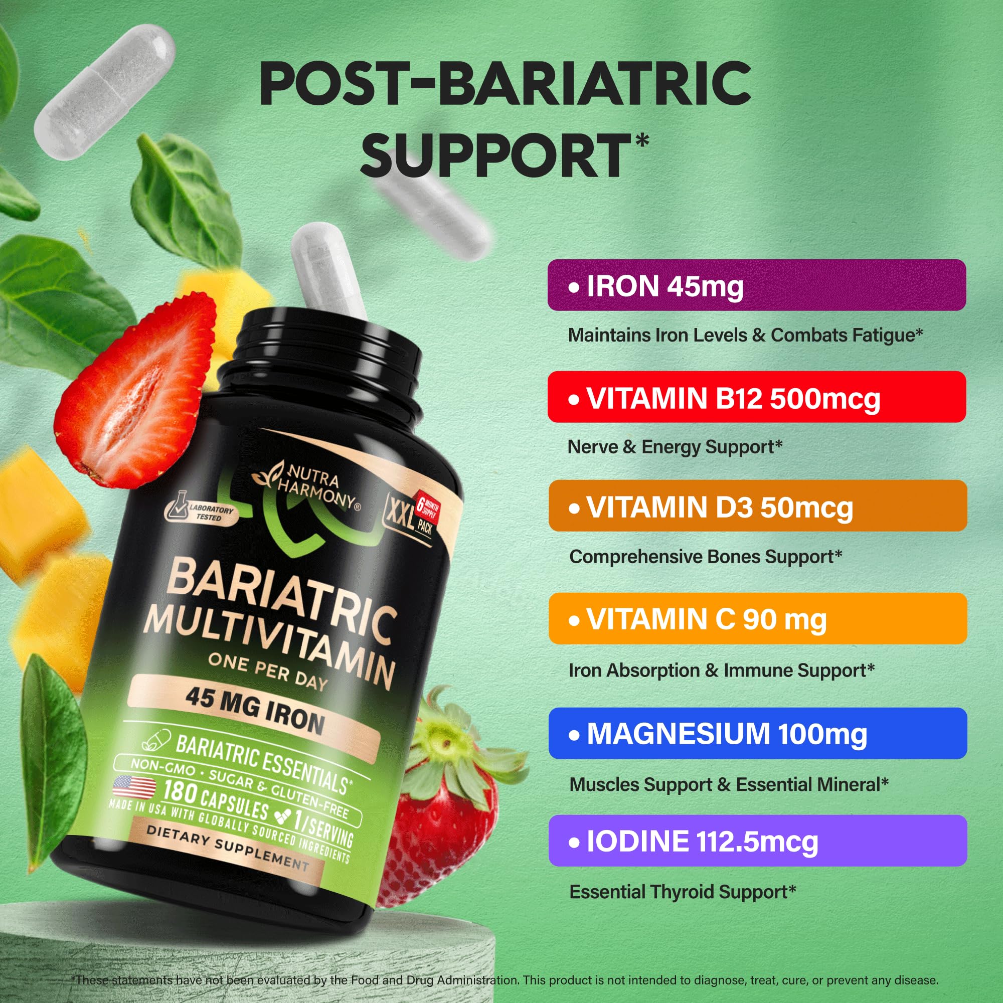 NUTRAHARMONY Bariatric Multivitamin with Iron 21 in 1 packaging