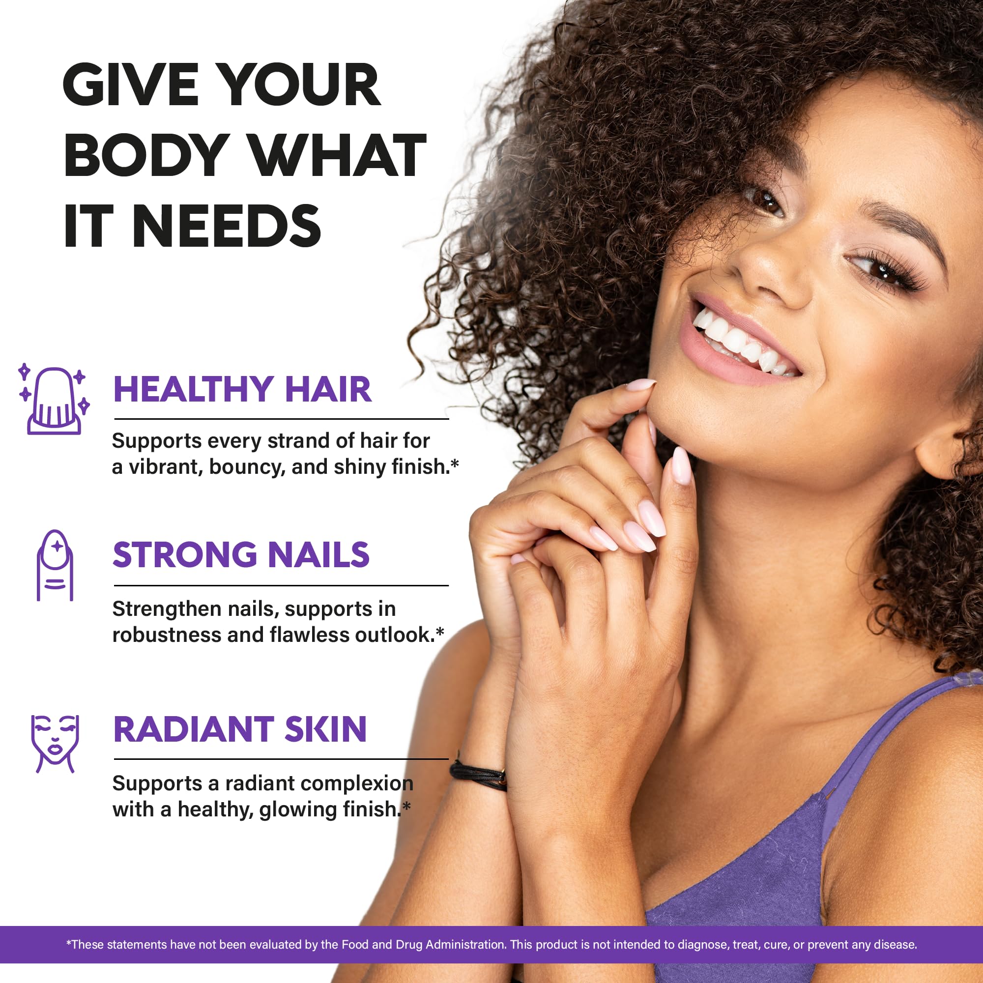 NUTRAHARMONY Biotin & Collagen Drops bottle back view