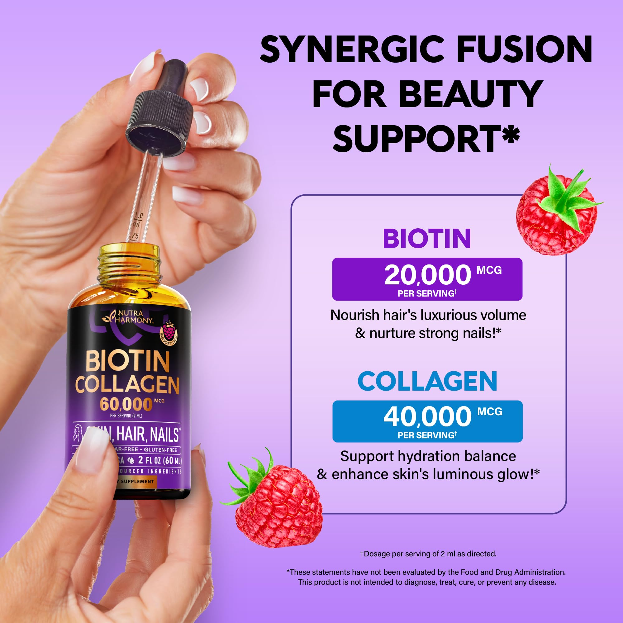 NUTRAHARMONY Biotin & Collagen Drops ingredients list