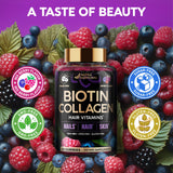 NUTRAHARMONY Biotin & Collagen Gummies on a kitchen counter