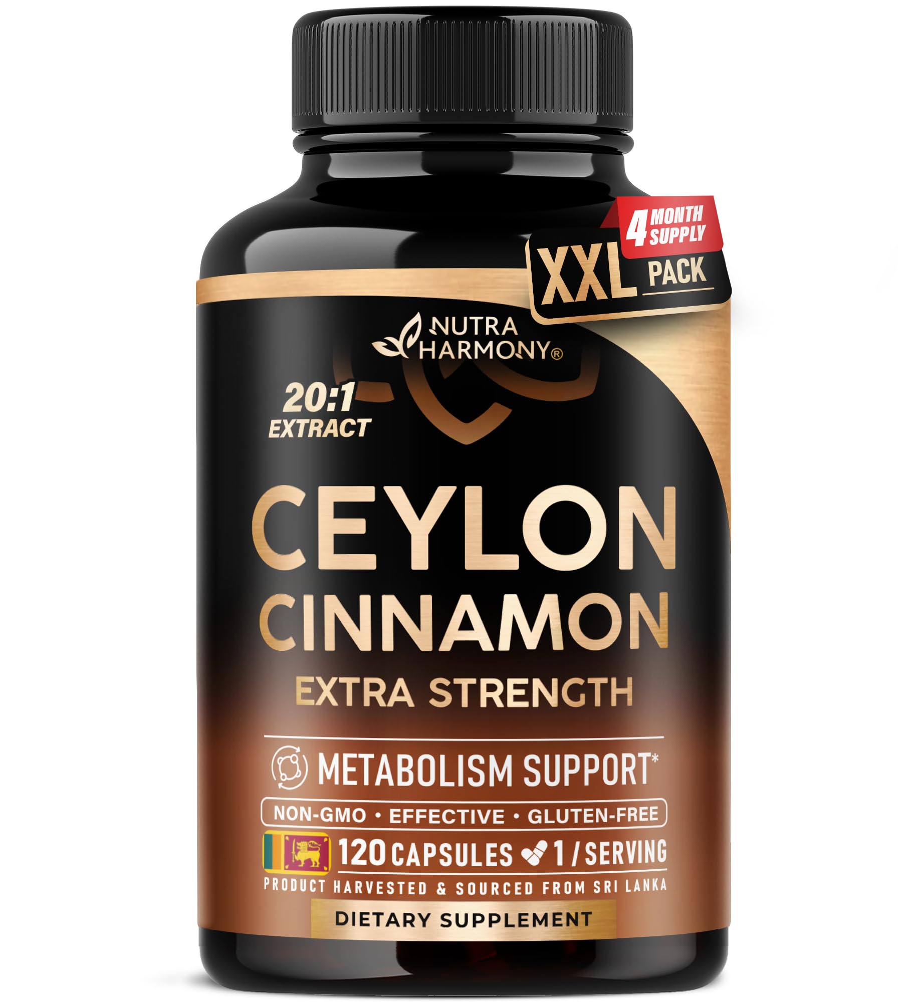 NUTRAHARMONY Ceylon Cinnamon Capsules 400mg front view