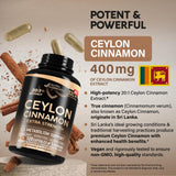 NUTRAHARMONY Ceylon Cinnamon Capsules 400mg ingredients list