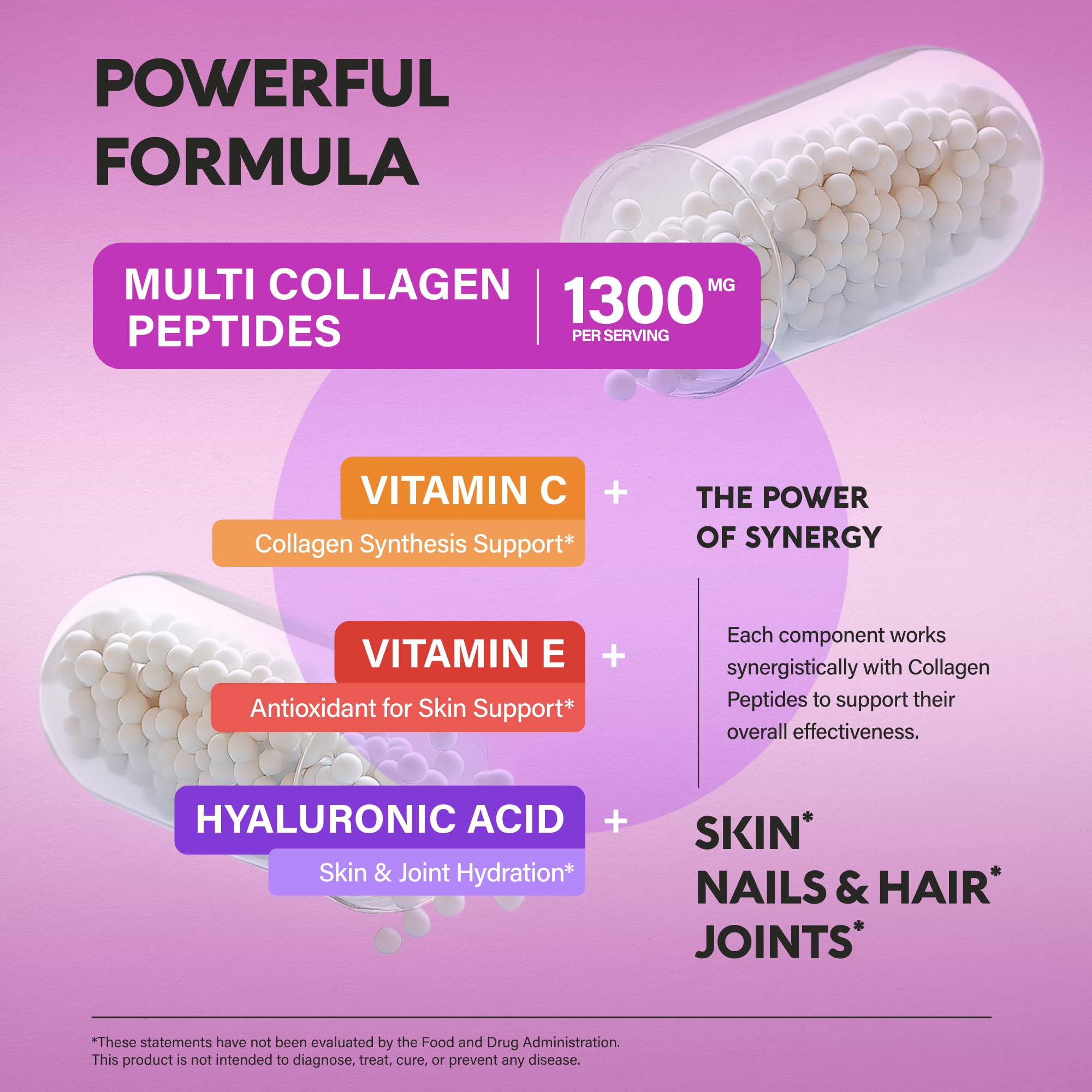 NUTRAHARMONY Collagen Peptides Multicomplex capsule close-up