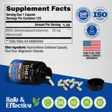 NUTRAHARMONY DHEA 25mg Capsules with measuring spoon