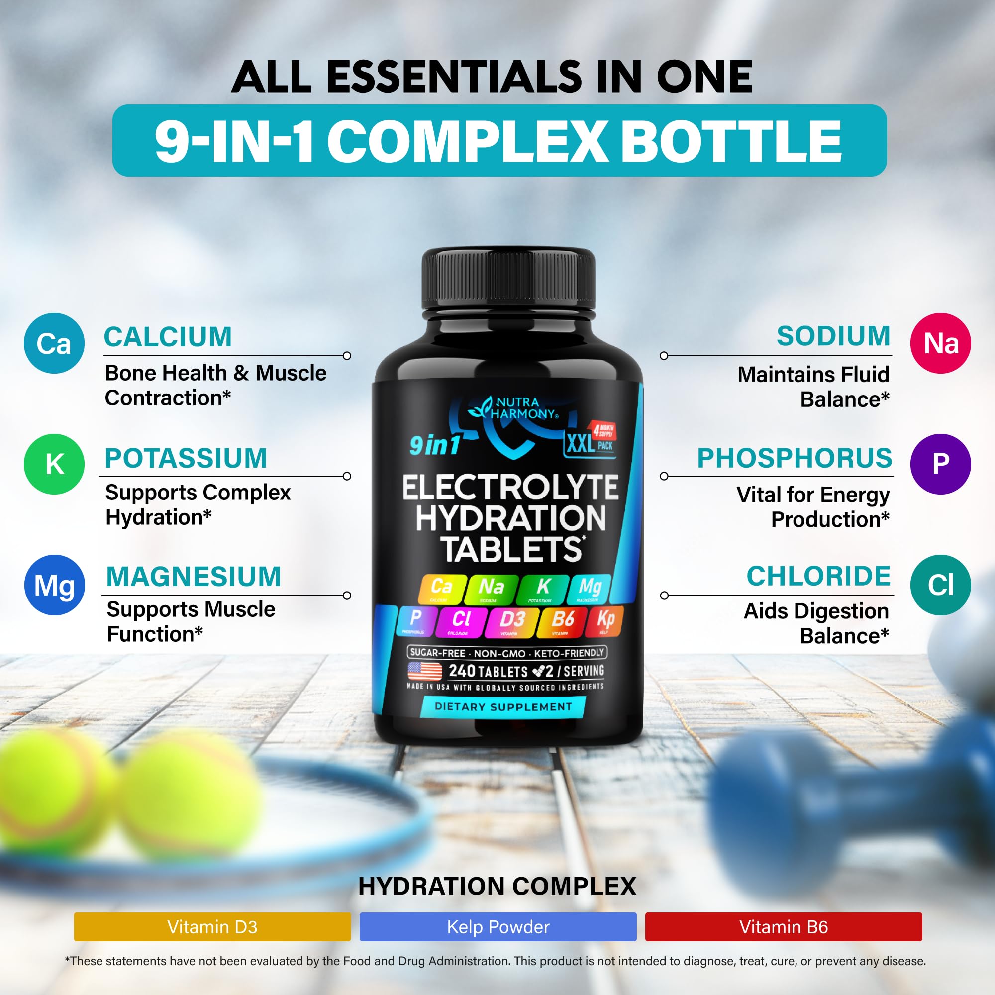NUTRAHARMONY Electrolyte Tablets with Himalayan Salt
