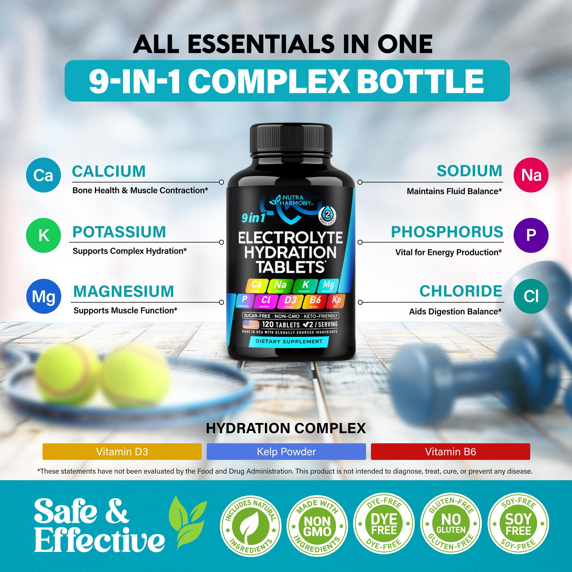 NUTRAHARMONY Electrolyte Tablets with Himalayan salt and Kelp