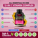 NUTRAHARMONY Full-Spectrum Vitamin B Complex Capsules nutritional information