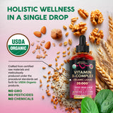 NUTRAHARMONY Full Spectrum Vitamin B Complex drops with dosage dropper
