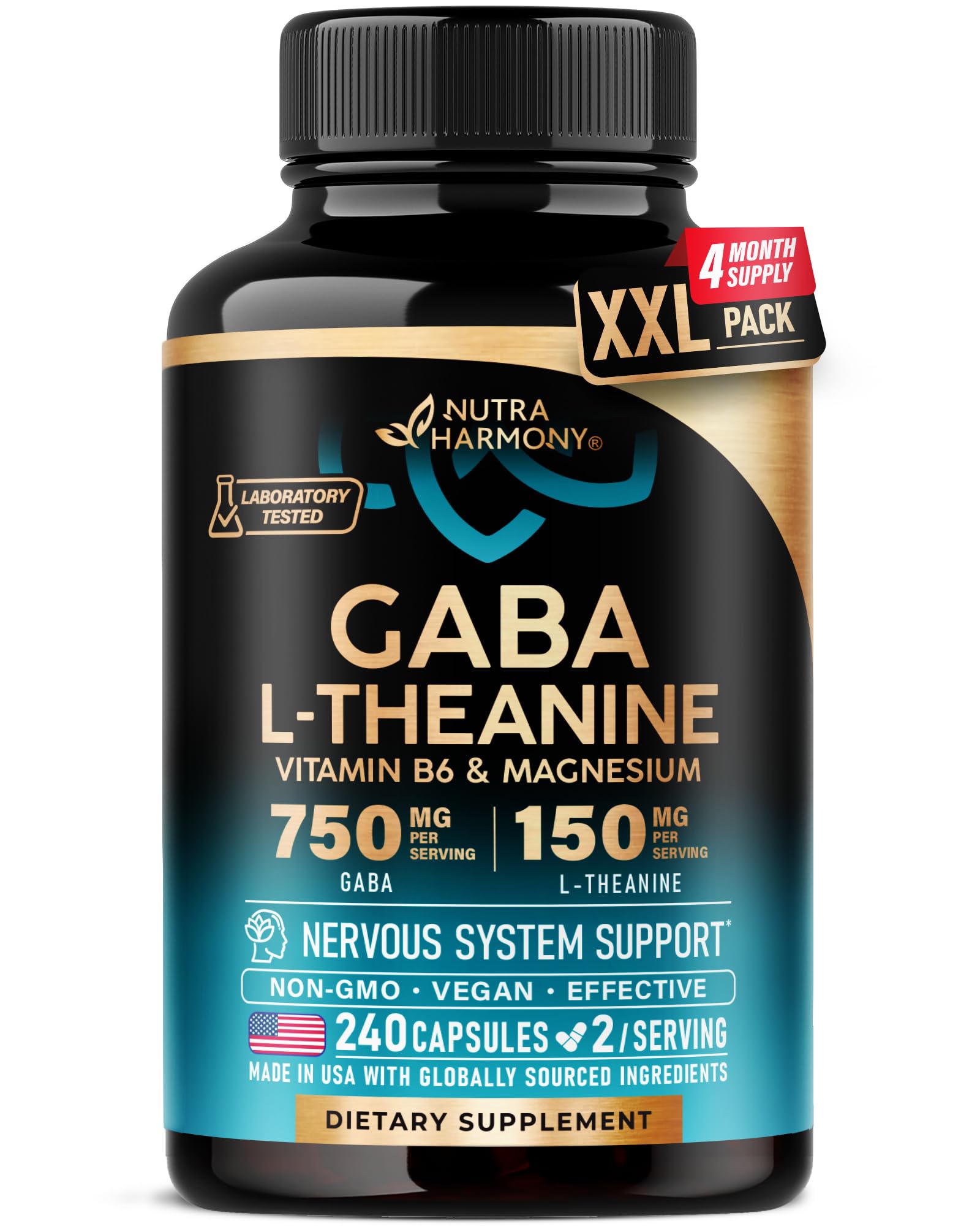NUTRAHARMONY GABA 750mg Capsules front view