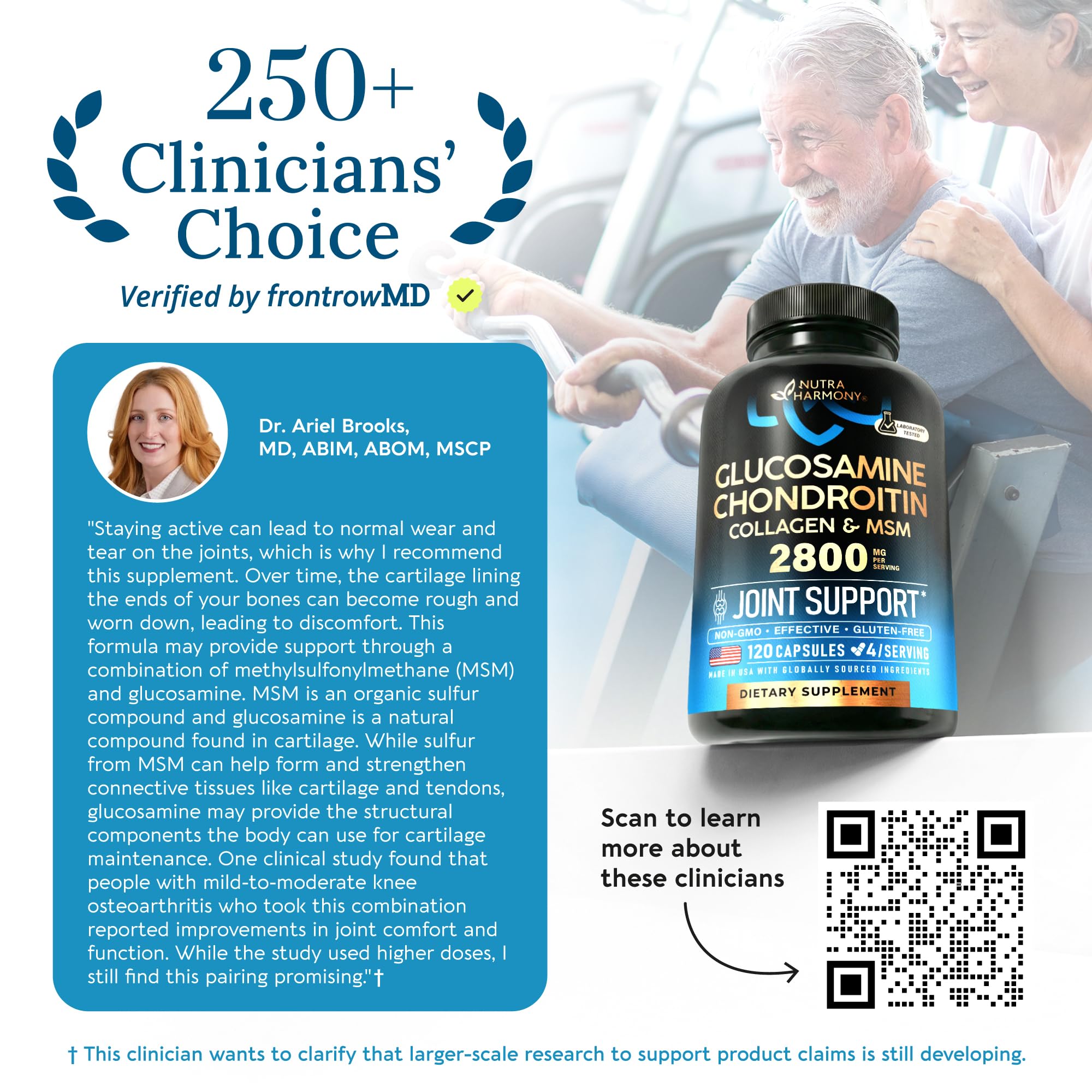 NUTRAHARMONY Glucosamine Chondroitin MSM capsules with packaging
