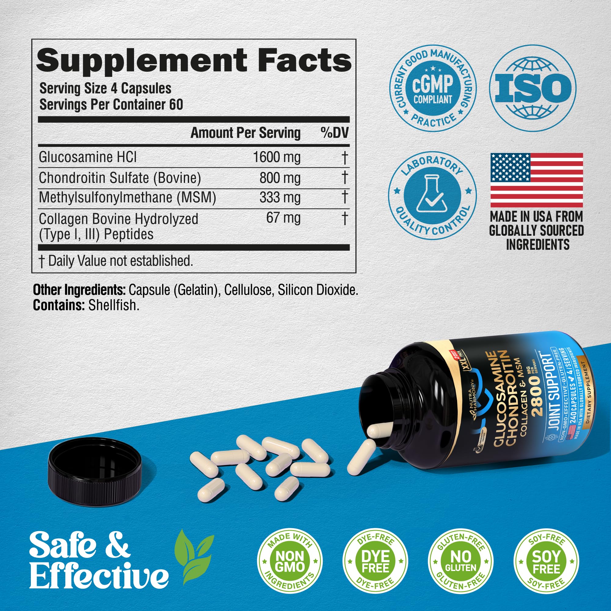 NUTRAHARMONY Glucosamine Chondroitin supplement in a lifestyle setting