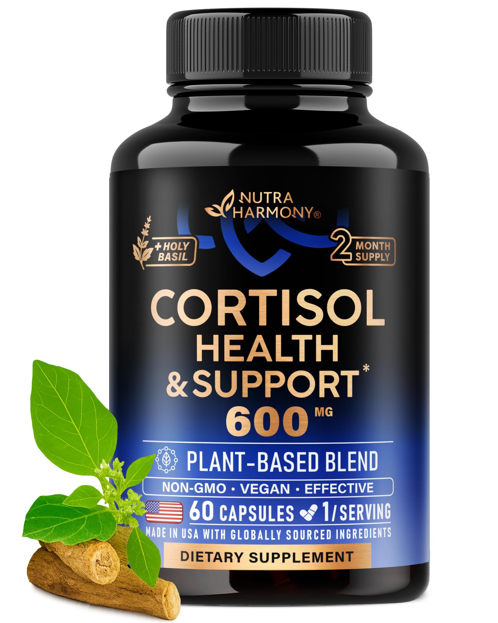 NUTRAHARMONY Holy Basil Cortisol Support Complex front view