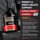 NUTRAHARMONY Korean Panax Ginseng capsules on a wooden surface