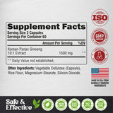 NUTRAHARMONY Korean Panax Ginseng packaging details