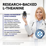 NUTRAHARMONY L-Theanine 400 mg capsules on a table