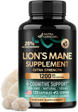 NUTRAHARMONY Lion's Mane Mushroom Capsules front view with label