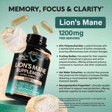 NUTRAHARMONY Lion's Mane Mushroom Capsules with serving suggestion