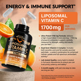 NUTRAHARMONY Liposomal Vitamin C 1700mg bottle with capsules