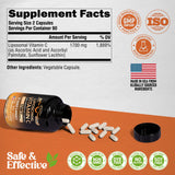 NUTRAHARMONY Liposomal Vitamin C 1700mg capsules on a wooden table