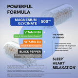 NUTRAHARMONY Magnesium Glycinate 500 mg Capsules with measuring spoon