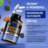 NUTRAHARMONY Magnesium Glycinate 500mg capsules with packaging