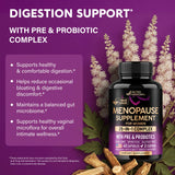 NUTRAHARMONY Menopause Supplement 25-in-1 bottle with ingredients list