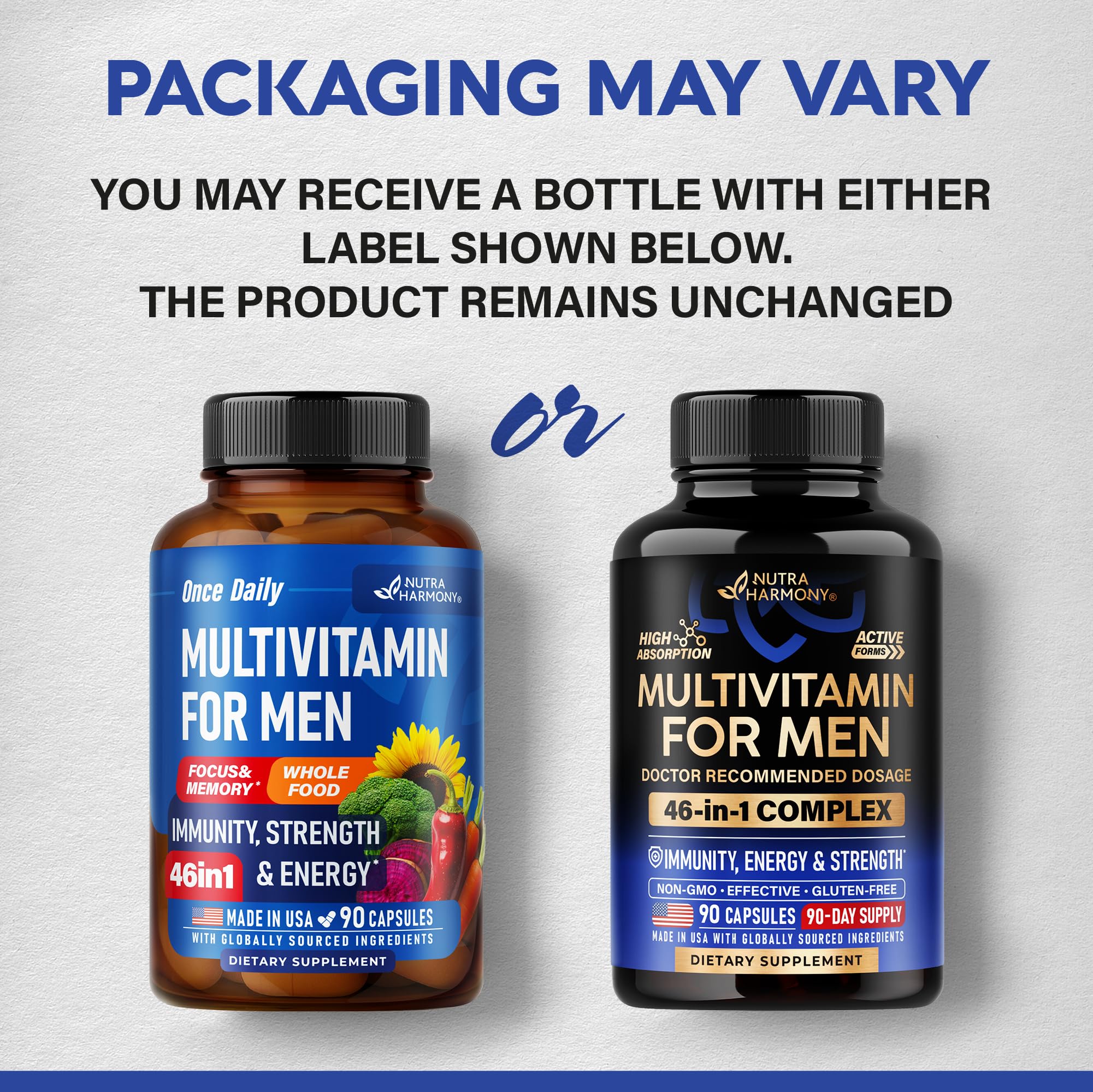 NUTRAHARMONY Multivitamin for Men 46-in-1 ingredients list
