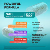 NUTRAHARMONY NAC 1200 mg capsules with measuring spoon