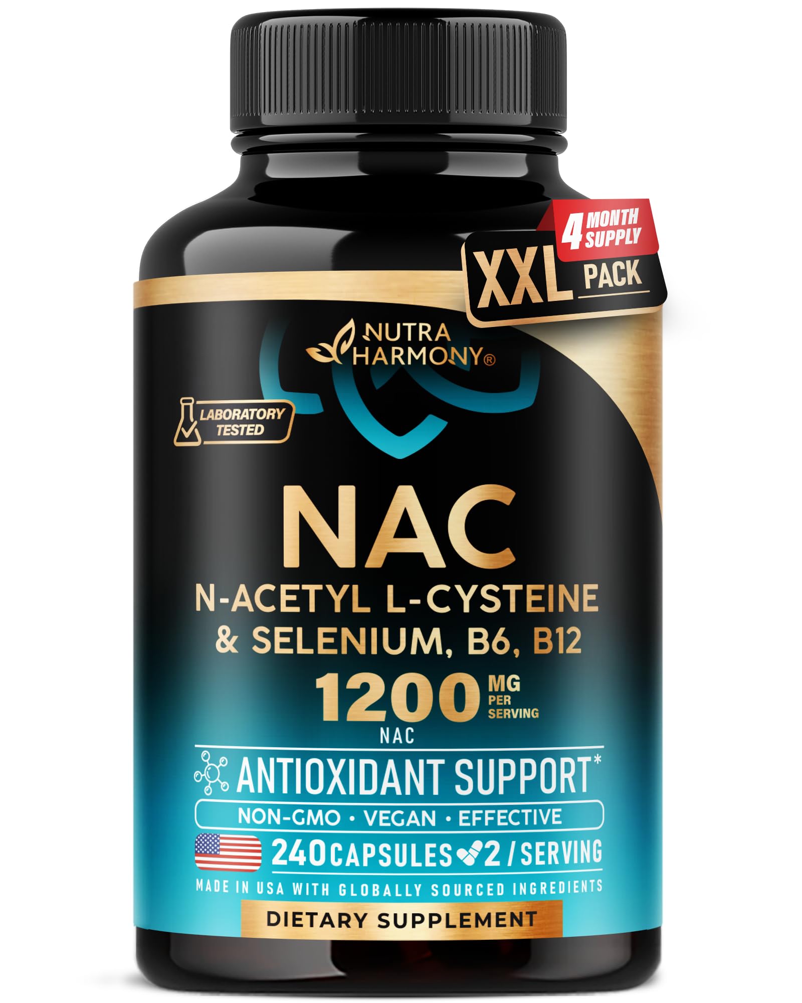 NUTRAHARMONY NAC Capsules front view with packaging