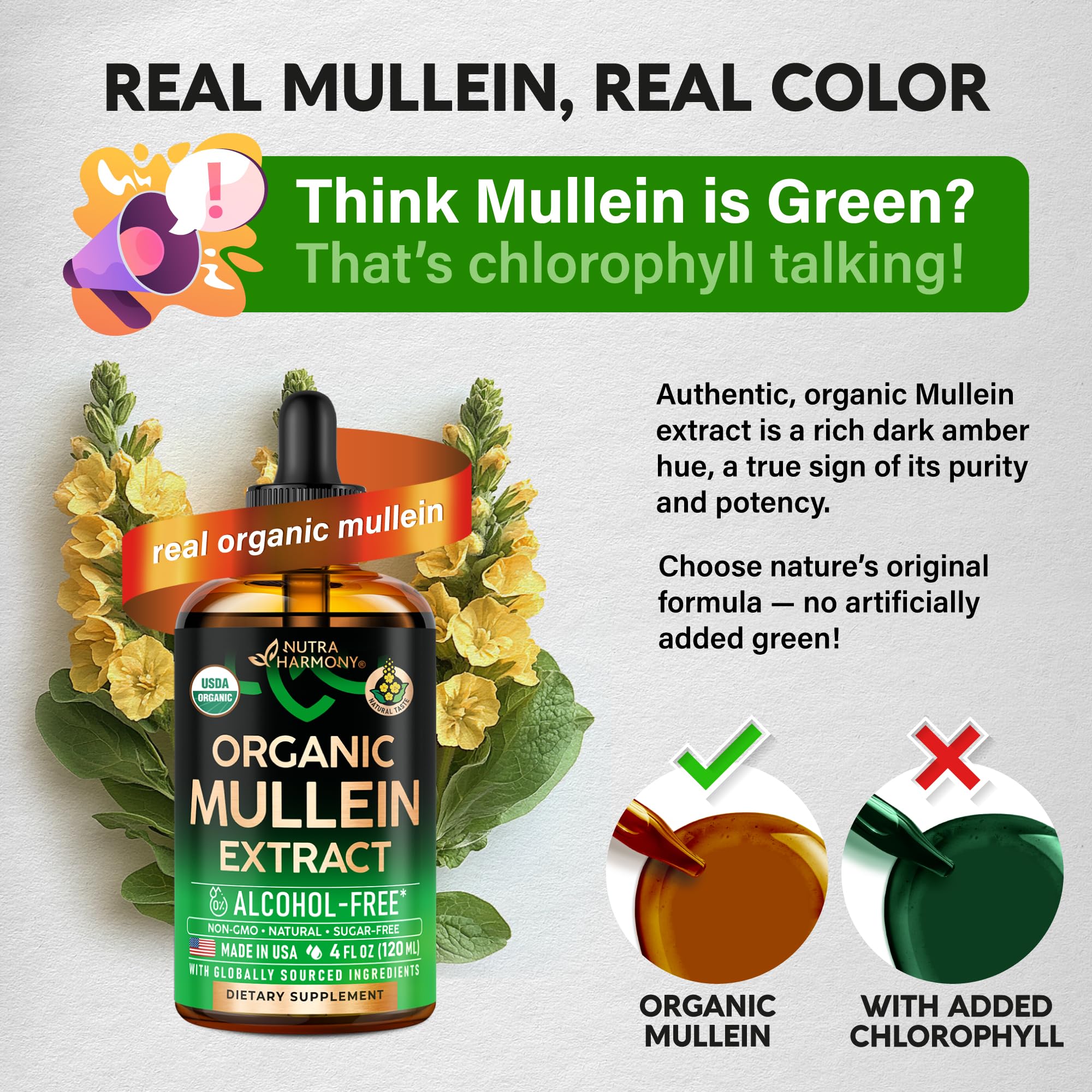 NUTRAHARMONY Organic Mullein Drops in lifestyle setting