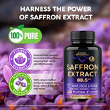 NUTRAHARMONY Saffron Capsules 88.5mg close-up of capsules