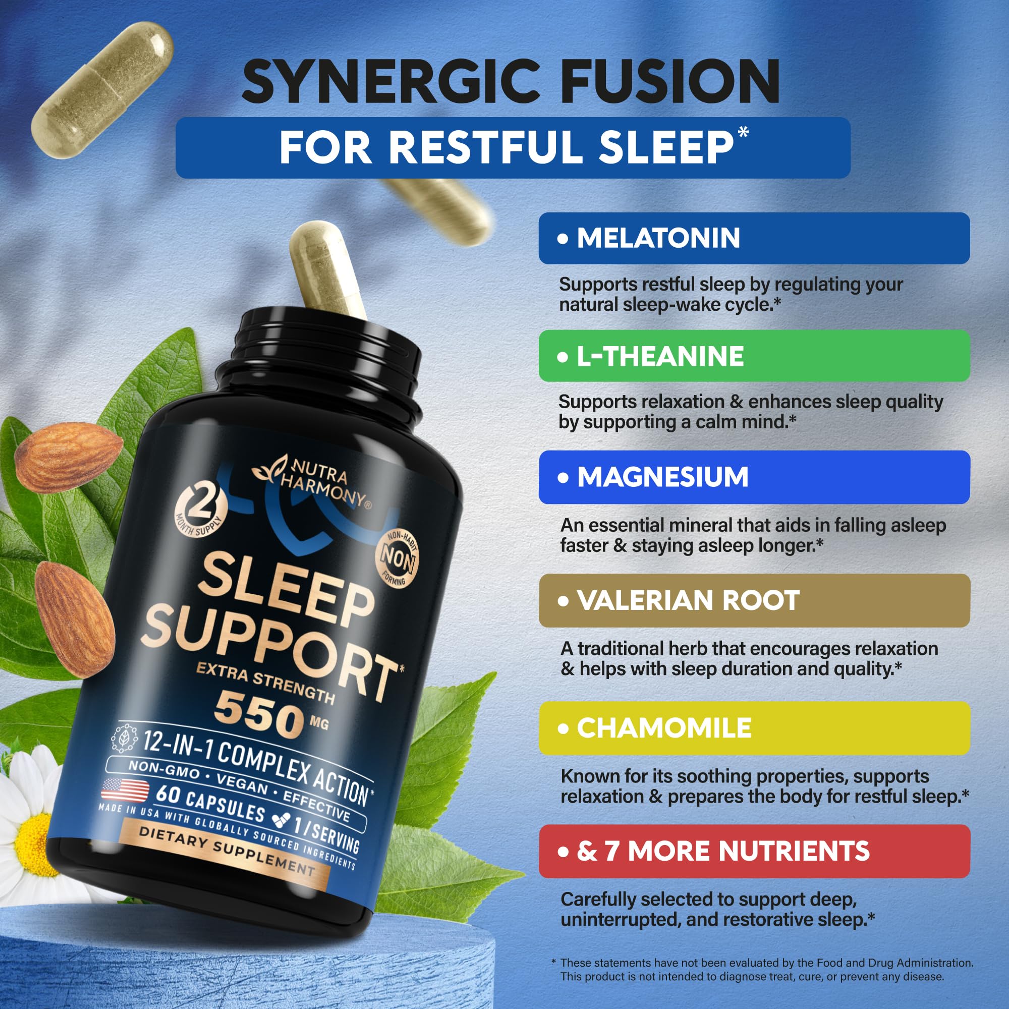 NUTRAHARMONY Sleeping Pills packaging side view